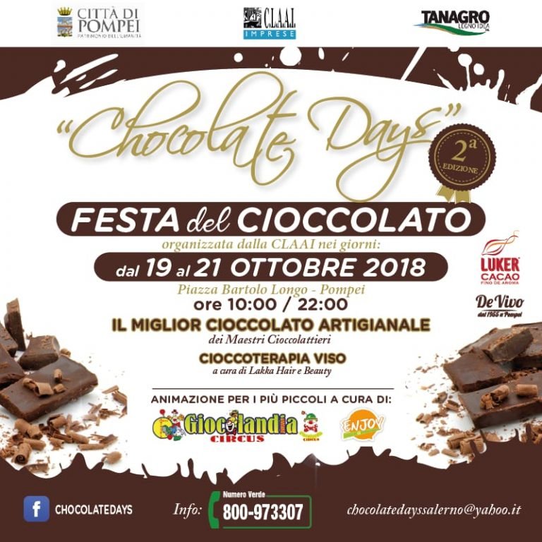 I Chocolate days della Claai tornano a Pompei