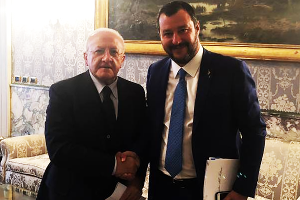 Autonomia, Salvini: “Fa paura a chiacchieroni come De Luca”