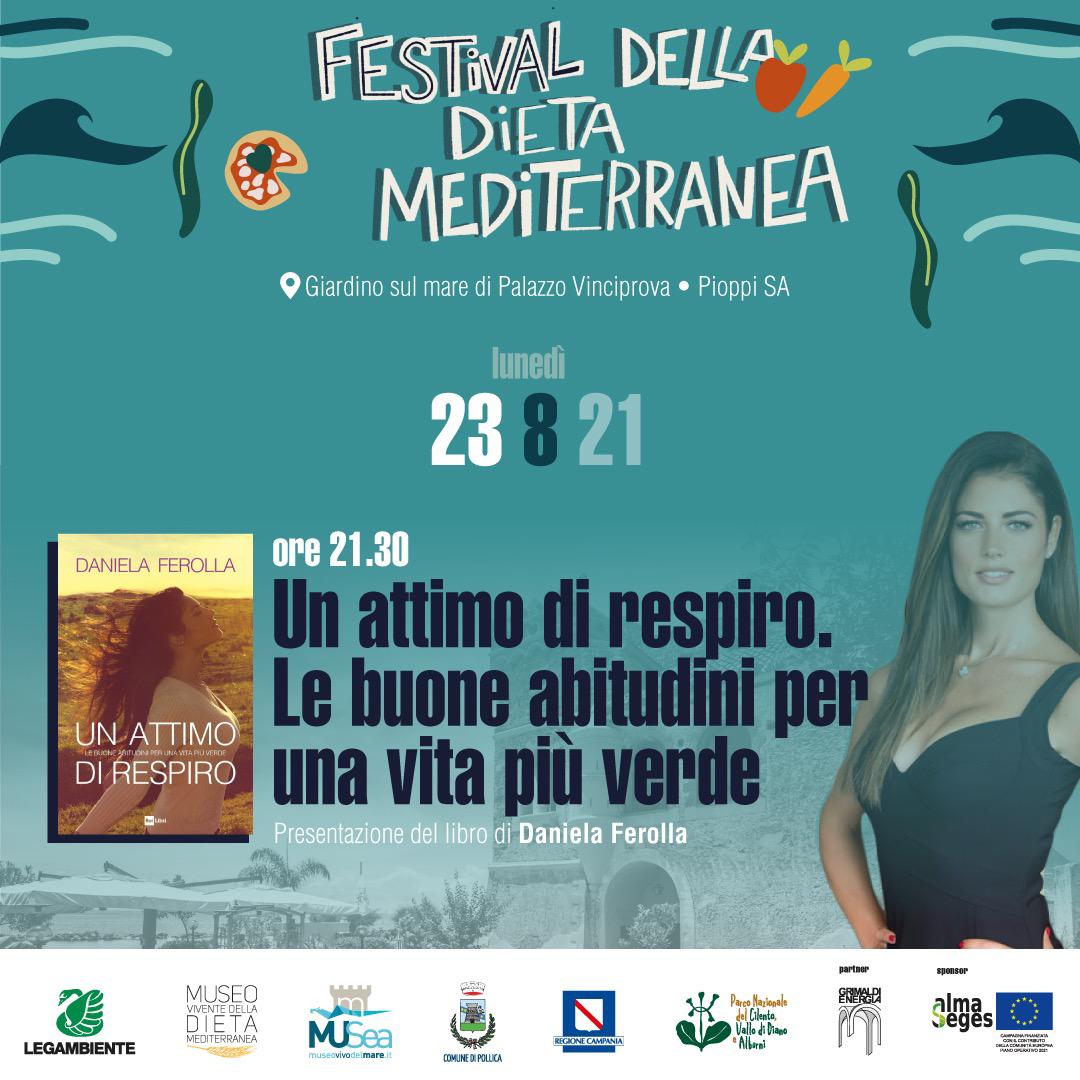 Pioppi, Daniela Ferolla al Festival della Dieta Mediterranea con il suo libro