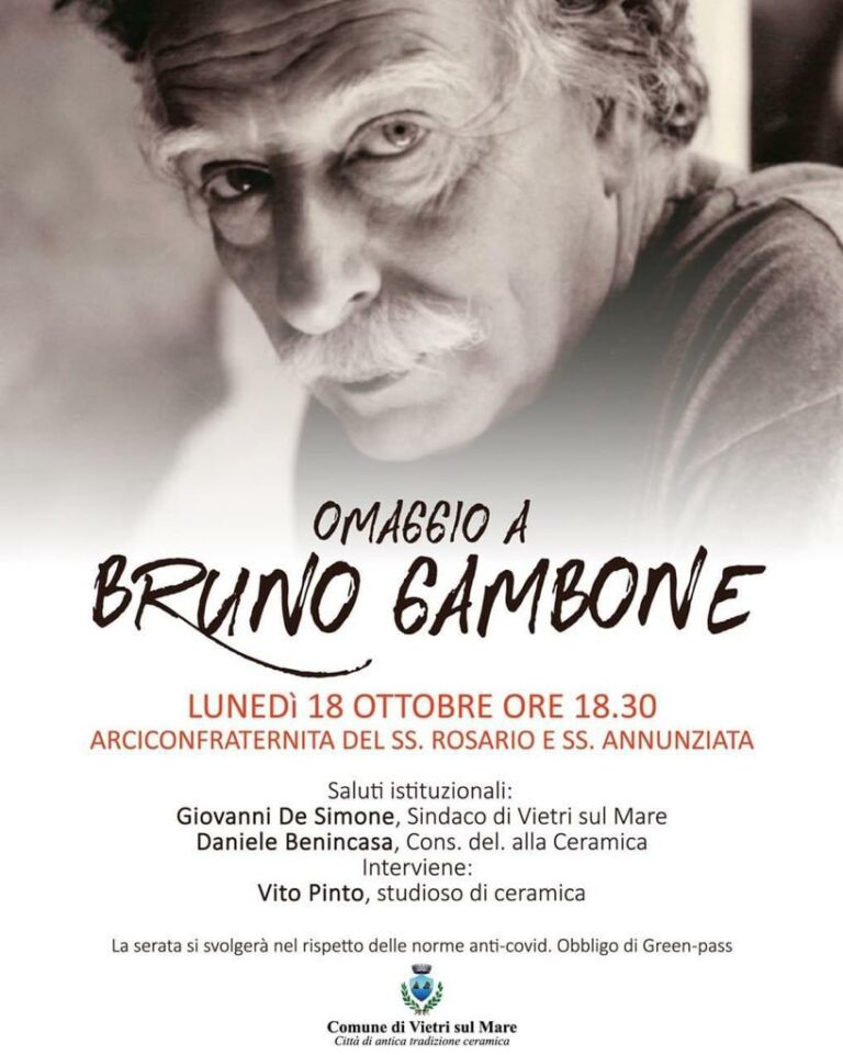 Vietri sul Mare omaggia Bruno Gambone