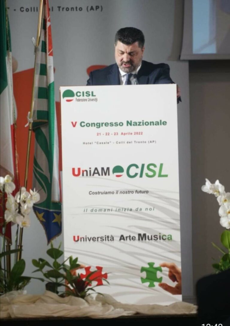 V Congresso Nazionale Federazione CISL Università, De Simone Sorrentino riconfermato