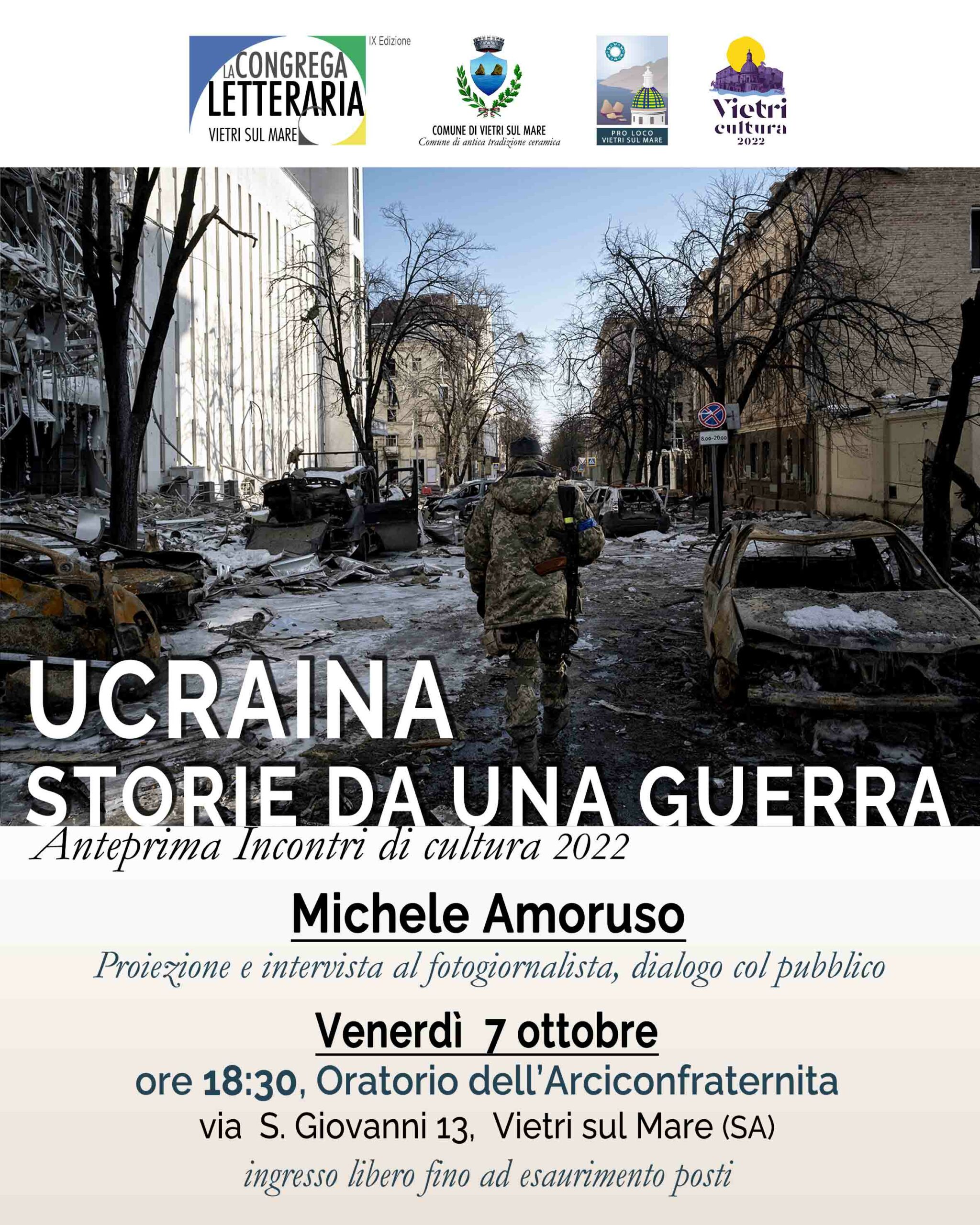 “Ucraina: storie da una guerra”, incontro a Vietri con il fotogiornalista Michele Amoruso