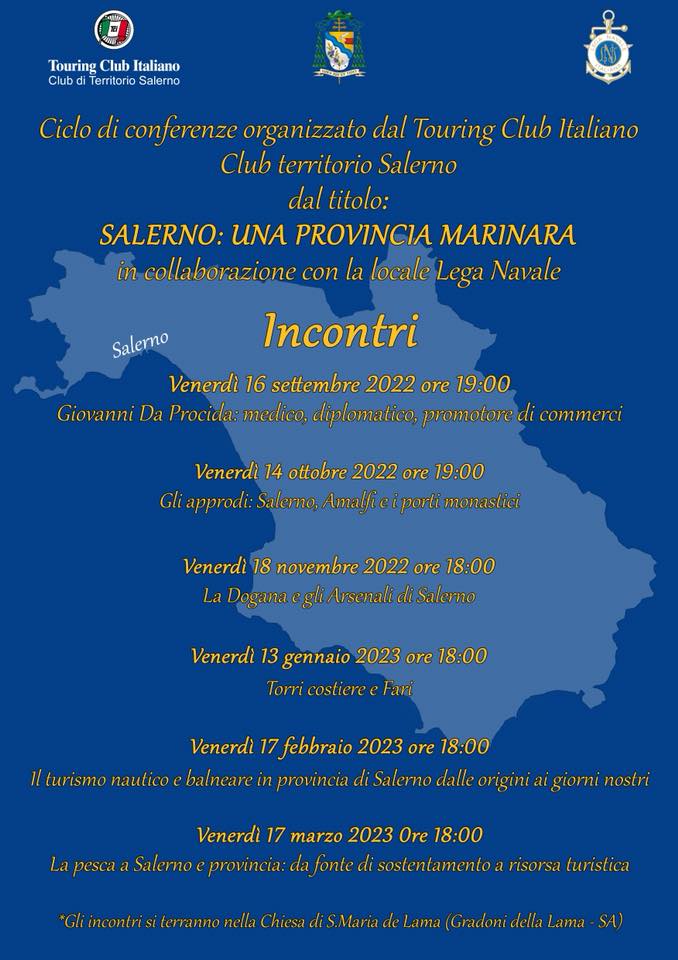 Salerno: una provincia marinara, ciclo di incontri a cura del Touring Club