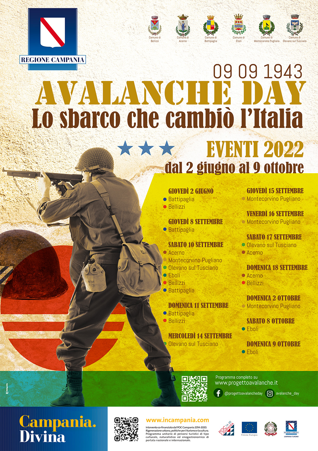 Avalanche Day: il ricordo dello sbarco alleato nei Picentini, a Bellizzi e Battipaglia
