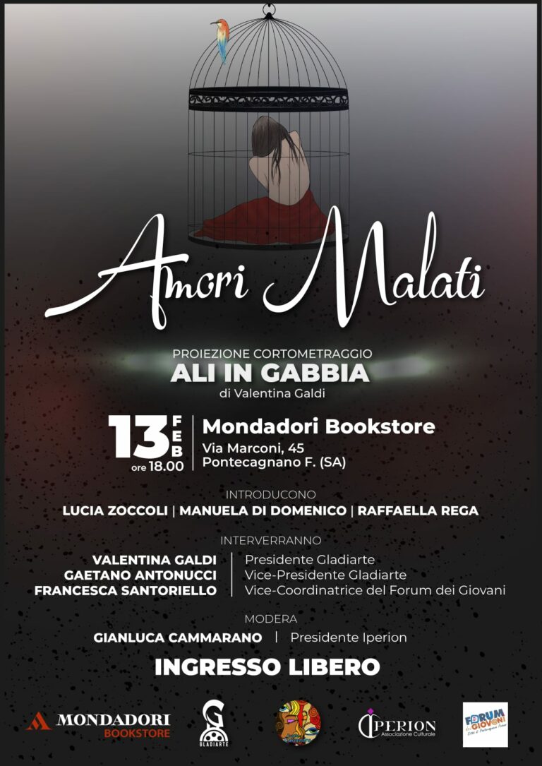 “Ali in gabbia”, il corto della regista Valentina Galdi il 13 al Mondadori Bookstore di Pontecagnano