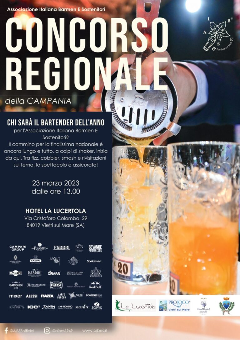Stamattina a Vietri presentazione del concorso regionale per Bartender 2023 organizzato da Aibes