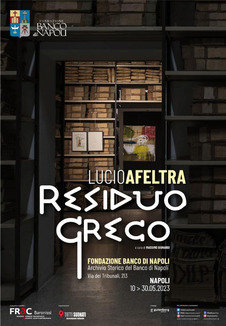 “Residuo Greco” di Lucio Afeltra alla Fondazione Banco di Napoli