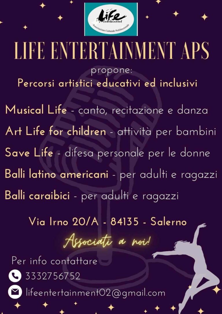 Sviluppo artistico – educativo ed inclusione sociale alla Life Entertainment APS
