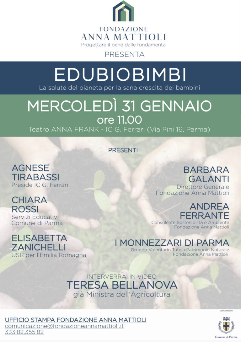 Sociale, a Parma tutto pronto per la presentazione del progetto “EduBioBimbi”