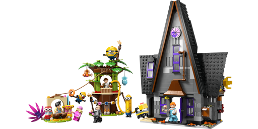 Nell'immagine i due set Lego dedicati ai Minions e Gru per l'uscita del film di animazione Cattivissimo Me 4